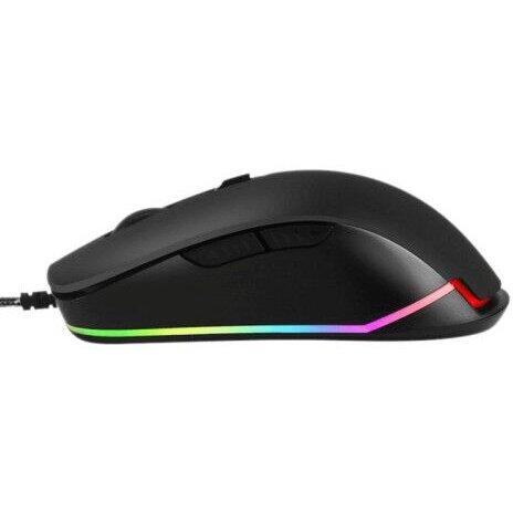 Mouse gaming Gamemax MG7, RGB LED, USB, Black + Mouse Pad MG7, Black