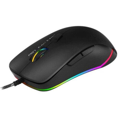 Mouse gaming Gamemax MG7, RGB LED, USB, Black + Mouse Pad MG7, Black