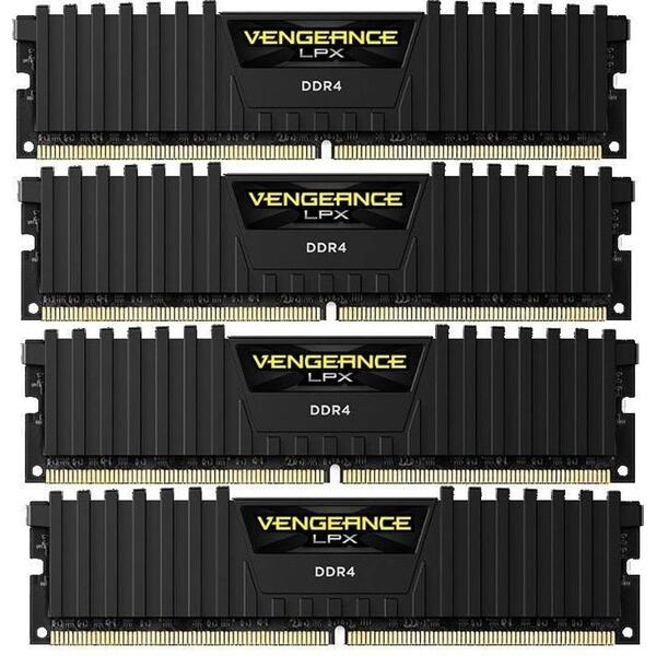 Memorie Corsair Vengeance LPX Black 128GB DDR4 2666MHz CL16 Quad Channel Kit