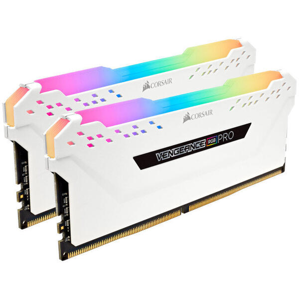 Memorie Corsair Vengeance RGB PRO White 64GB DDR4 3200MHz CL16 Quad Channel Kit