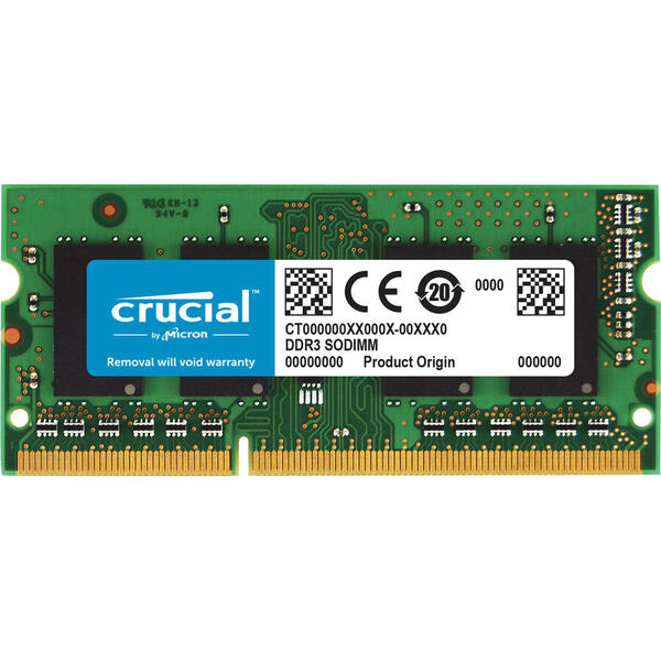 Memorie Notebook Crucial 4GB DDR3 1066MHz SODIMM, Memory for Mac