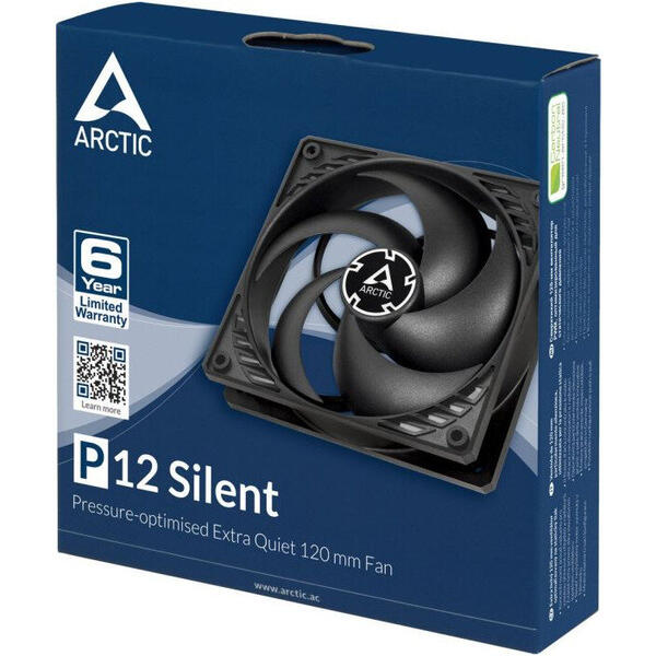 Ventilator PC Arctic AC P12 Silent Black 120mm