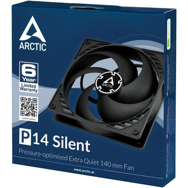 Ventilator PC Arctic AC P14 Silent Black 140mm