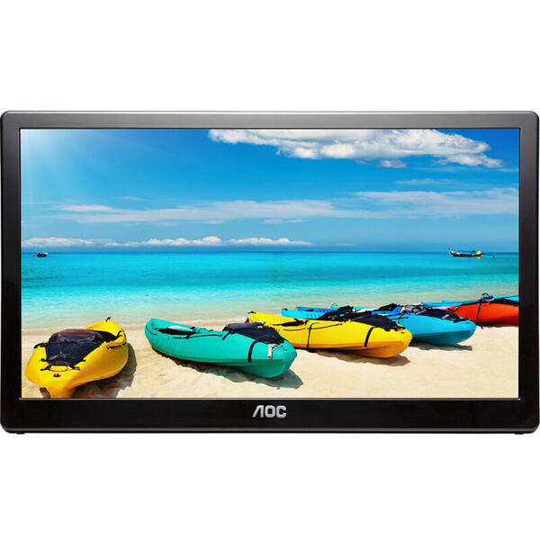 Monitor LED AOC Portabil 15.6 inch 5 ms Black 60Hz