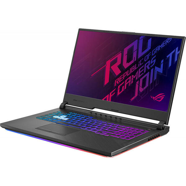Laptop Asus Gaming ROG Strix G731GV, 17.3'' FHD 144Hz, Intel Core i7-9750H, 16GB DDR4, 512GB SSD, GeForce RTX 2060 6GB, No OS, Black