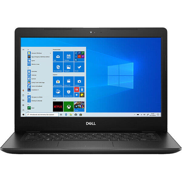 Laptop Dell Vostro 3490, Intel Core i5-10210U, 14" Full HD, 8GB DDR4, 256GB SSD, Intel UHD Graphics, Windows 10 Pro, Negru