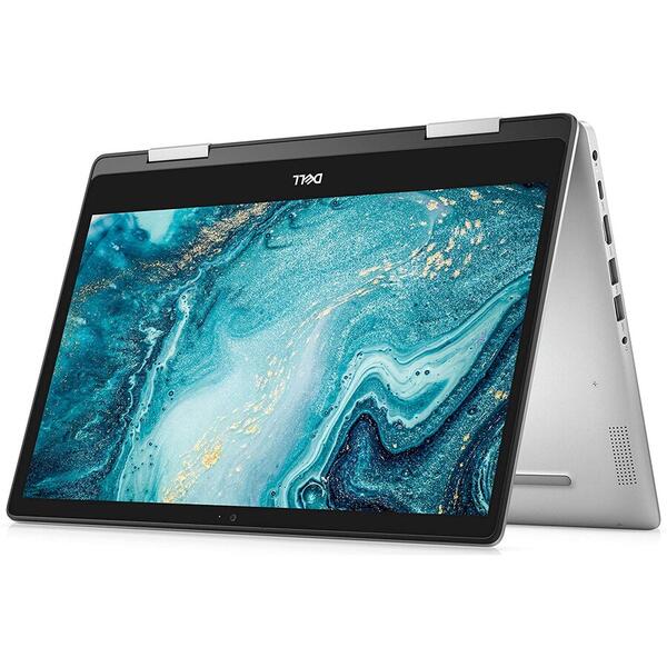 Laptop Dell Inspiron 5491 2-in-1, Intel Core i7-10510U, 14 inch FHD Touch, 8GB DDR4, 512GB SSD, NVIDIA GeForce MX230 2GB, Windows 10 Home, Silver