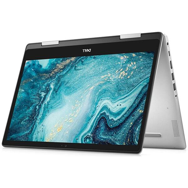 Laptop Dell Inspiron 14 5491, 2 in 1, Intel Core i7-10510U, 14 inch FHD, 8GB DDR4, 512GB SSD, Intel UHD, Windows 10 Home, Silver