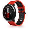 SmartWatch Xiaomi Amazfit Pace, negru, curea silicon rosu-negru, Bluetooth, GPS si senzor HR