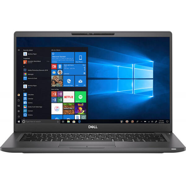Laptop Dell Latitude 7400, 14'' FHD, Intel Core i5-8365U, 16GB DDR4, 256GB SSD, Intel UHD 620, Win 10 Pro, Black