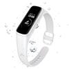 Bratara fitness Samsung Galaxy Fit E (2019), rezistent la apa, senzor ritm cardiac, curea silicon, White