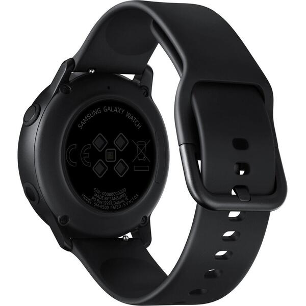 SmartWatch Samsung Galaxy Watch Active (2019), curea silicon, WiFi, Bluetooth, GPS si NFC, Negru