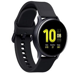 SmartWatch Samsung Galaxy Watch Active 2 (2019), 44 mm, Wi-Fi, Bluetooth, GPS, NFC, Rezistent la apa, Otel argintiu, Curea silicon, Negru