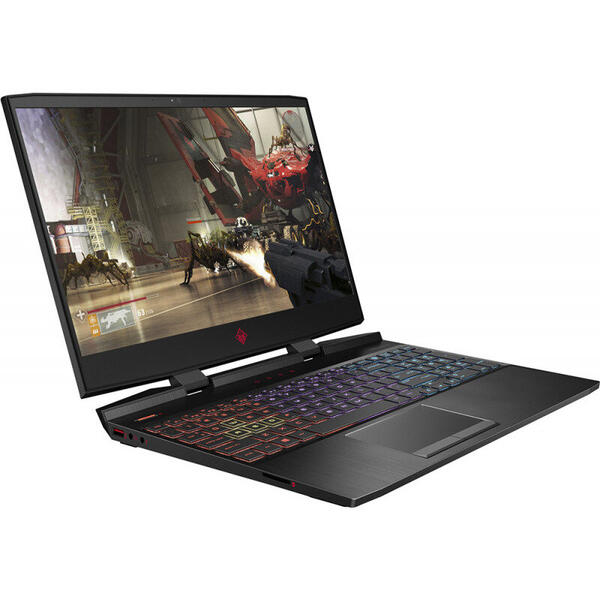 Laptop HP Gaming OMEN 15-dc1048nq, 15.6'' FHD IPS, Intel Core i7-9750H, 16GB DDR4, 256GB SSD, GeForce GTX 1660 Ti 6GB, FreeDos, Black
