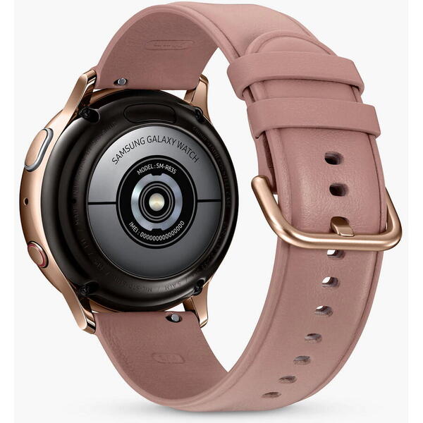 SmartWatch Samsung Galaxy Watch 2018, 42 mm, Wi-Fi, Bluetooth, GPS si NFC, Corp auriu, Curea silicon roz