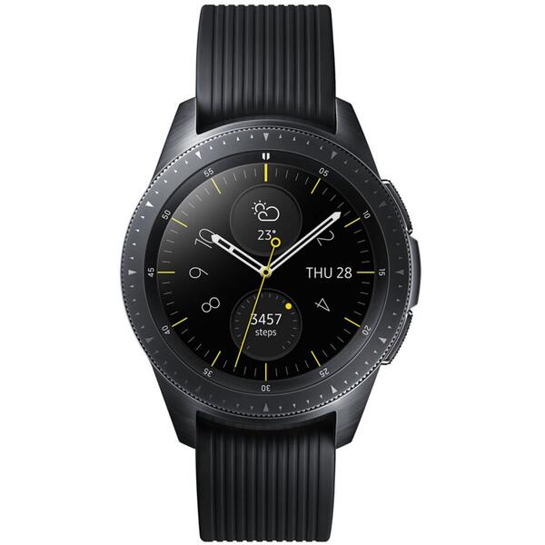 SmartWatch Samsung Galaxy Watch 2018, 42 mm, Wi-Fi, Bluetooth, GPS si NFC, Corp negru, Curea silicon negru