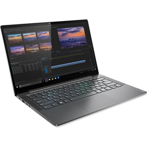 Laptop Lenovo Yoga S740 IIL, 14'' FHD IPS, Intel Core i7-1065G7, 16GB DDR4, 1TB SSD, GeForce MX250 2GB, Win 10 Home, Iron Grey