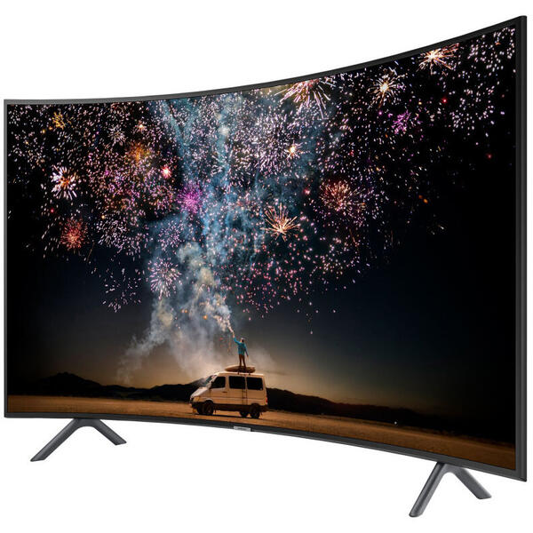 Televizor LED Samsung Smart TV Curbat 65RU7302 Seria RU7302, 163cm, Negru, 4K UHD, HDR