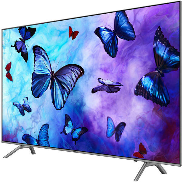 Televizor LED Samsung Smart TV QLED 75Q6FN Seria Q6FN, 189cm, Argintiu, 4K UHD, HDR