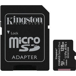 Kingston Canvas Select Plus micro SDXC 128GB, Clasa 10 + Adaptor SD