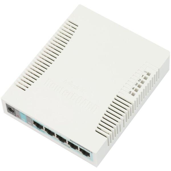 Switch MikroTik CSS106-5G-1S, 5 x LAN, 10/100/1000 Mbps