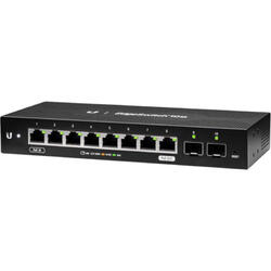 Gigabit EdgeSwitch 10X, 8 x LAN, 2 x SFP, PoE