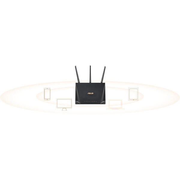 Router Wireless Asus Gigabit RT-AC65P Dual-Band, 4 x LAN, 1 x WAN