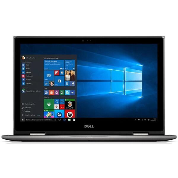 Laptop Dell 2-in-1 Inspiron 5379, 13.3'' FHD IPS Touch, Intel Core i7-8550U, 16GB DDR4, 512GB SSD, GMA UHD 620, Win 10 Home, Grey, 3Yr CIS