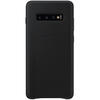 Capac protectie spate Samsung Leather Black pentru Galaxy S10 Plus