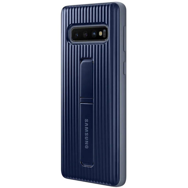 Capac protectie spate Samsung Standing Blue pentru Galaxy S10