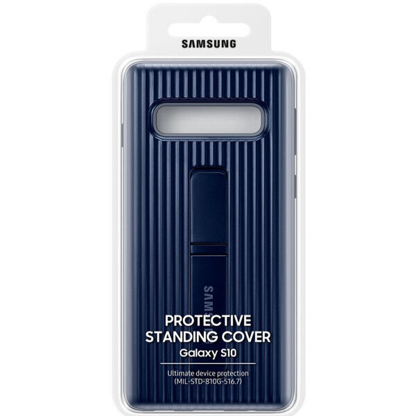 Capac protectie spate Samsung Standing Blue pentru Galaxy S10