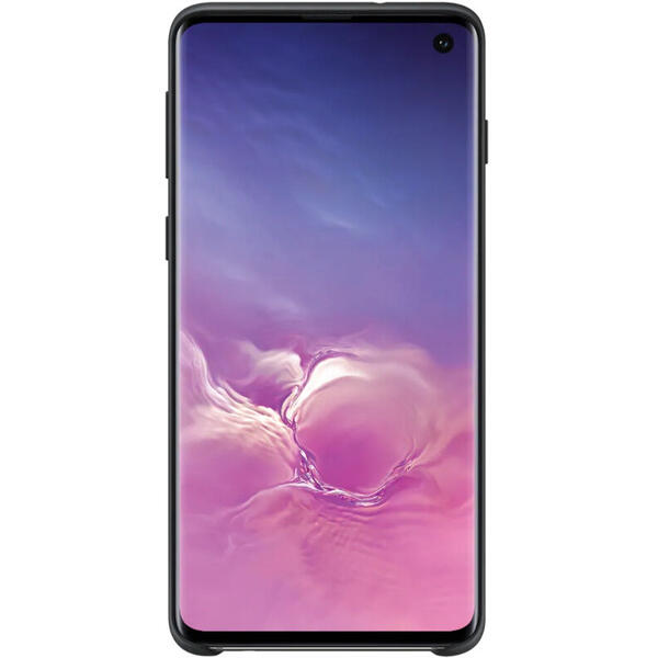 Capac protectie spate Samsung Silicon Black pentru Galaxy S10