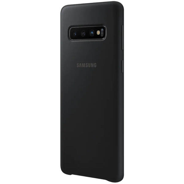 Capac protectie spate Samsung Silicon Black pentru Galaxy S10