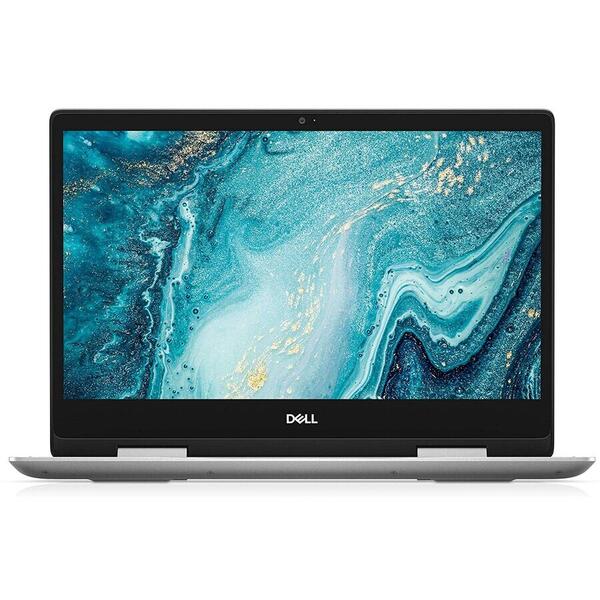 Laptop Dell 2-in-1 Inspiron 5491, 14'' FHD IPS Touch, Intel Core i7-10510U, 16GB DDR4, 512GB SSD, nVidia GeForce MX230 2GB, Win 10 Home, Platinum Silver, 3Yr CIS