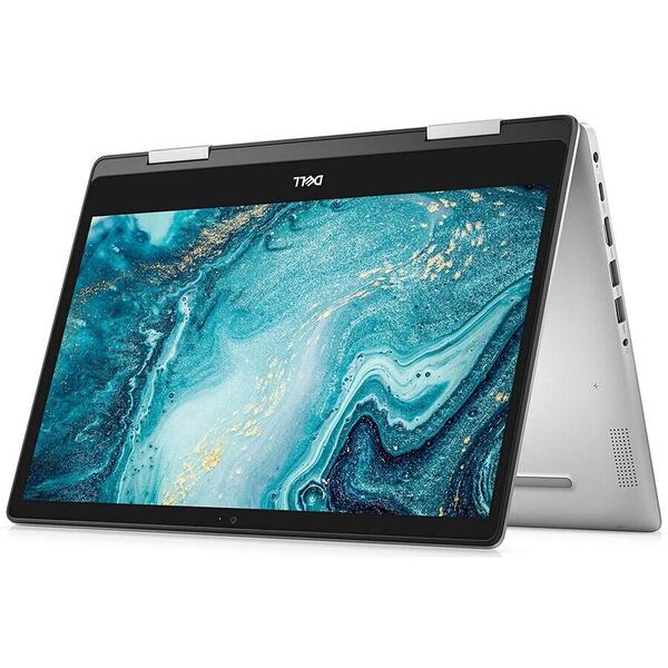 Laptop Dell 2-in-1 Inspiron 5491, 14'' FHD IPS Touch, Intel Core i7-10510U, 16GB DDR4, 512GB SSD, nVidia GeForce MX230 2GB, Win 10 Home, Platinum Silver, 3Yr CIS