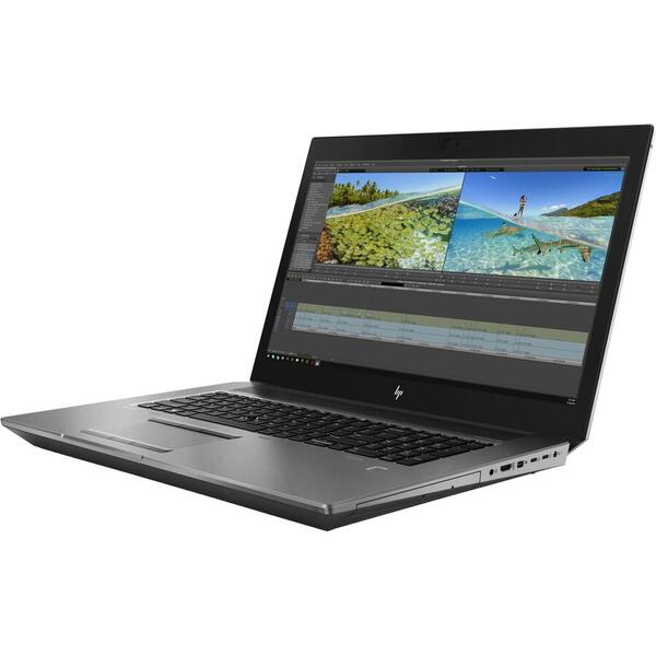 Laptop HP ZBook 17 G6, Intel Core i7-9850H, 17.3'' FHD, 16GB RAM, 1TB HDD + SSD 256GB, nVidia Quadro RTX 3000 6 GB, Windows 10 Pro, Grey