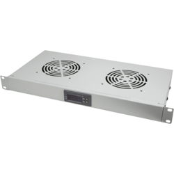 Unitate racire, 1U pentru rack 19", 2 ventilatoare, Grey