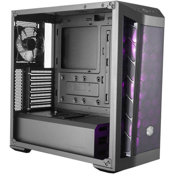 Carcasa Cooler Master MasterBox MB511 RGB, Tempered Glass, MiddleTower, Fara sursa, Negru-Albastru