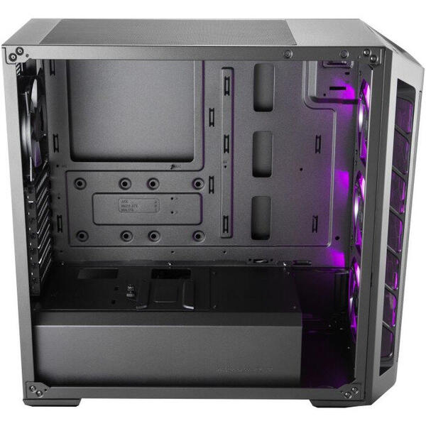 Carcasa Cooler Master MasterBox MB511 RGB, Tempered Glass, MiddleTower, Fara sursa, Negru-Albastru