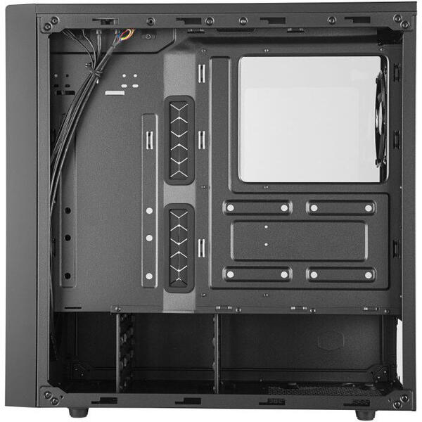 Carcasa Cooler Master MasterBox NR600, Tempered Glass, MiddleTower, Fara sursa, Negru