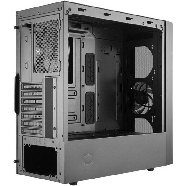 Carcasa Cooler Master MasterBox NR600, Tempered Glass, MiddleTower, Fara sursa, Negru