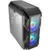 Carcasa Cooler Master MasterCase H500M Iron Grey, Tempered Glass, MiddleTower, Fara sursa, Negru-Gri