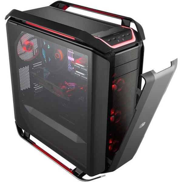 Carcasa Cooler Master Cosmos C700P Black Edition, Tempered Glass, FullTower, Fara sursa, Negru