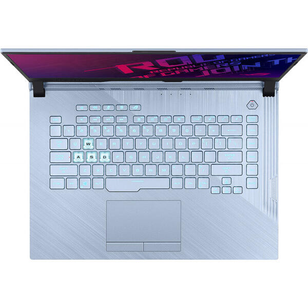 Laptop Asus Gaming ROG Strix G G531GW, 15.6'' FHD 120Hz, Intel Core i7-9750H, 16GB DDR4, 512GB SSD, GeForce RTX 2070 8GB, No OS, Glacier Blue