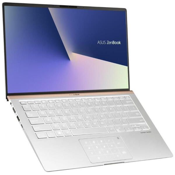 Laptop Asus ZenBook UX433FAC, 14'' FHD, Intel Core i5-10210U, 8GB, 512GB SSD, GMA UHD, Win 10 Home, Icicle Silver