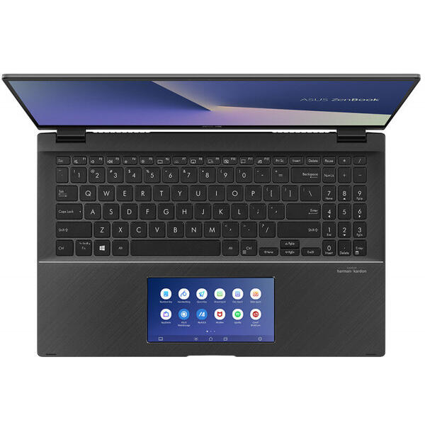 Laptop Asus 2-in-1 ZenBook Flip 15 UX563FD, 15.6'' FHD Touch, Intel Core i7-10510U, 16GB, 1TB SSD, GeForce GTX 1050 4GB, Win 10 Pro, Grey