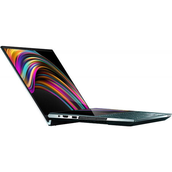 Laptop Asus ZenBook Pro Duo UX581GV, 15.6'' UHD Touch, Intel Core i7-9750H, 16GB DDR4, 512GB SSD, GeForce RTX 2060 6GB, Win 10 Pro, Celestial Blue