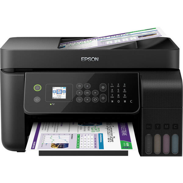 Multifunctionala Epson L5190 Inkjet, CISS, Color, Format A4, Retea, Wi-Fi, Fax