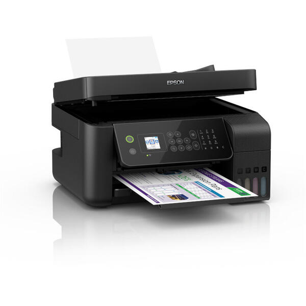 Multifunctionala Epson L5190 Inkjet, CISS, Color, Format A4, Retea, Wi-Fi, Fax