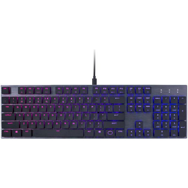 Tastatura gaming Cooler Master SK650 RGB Cherry MX Low Profile Red